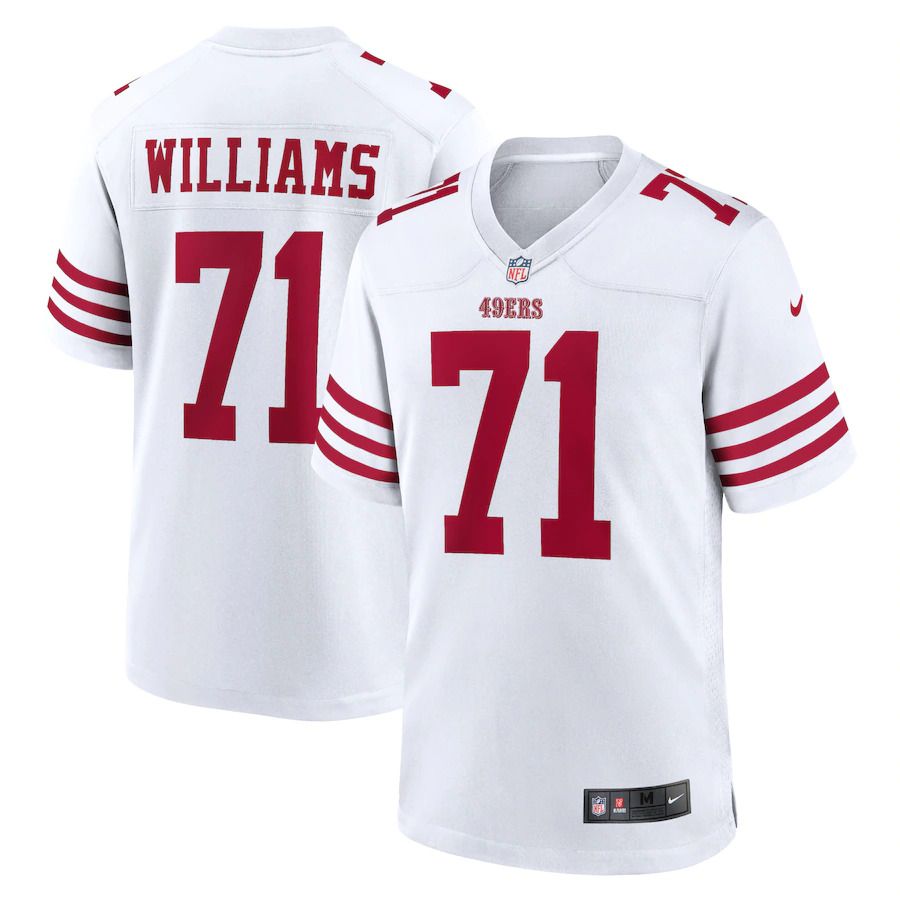 Men San Francisco 49ers 71 Trent Williams Nike White Player Game NFL Jersey